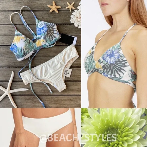 🌴🔆BILLABONG-HURLEY ADJUSTABLE CHEEKY BIKINI SET🔆🌴 - Picture 2 of 16